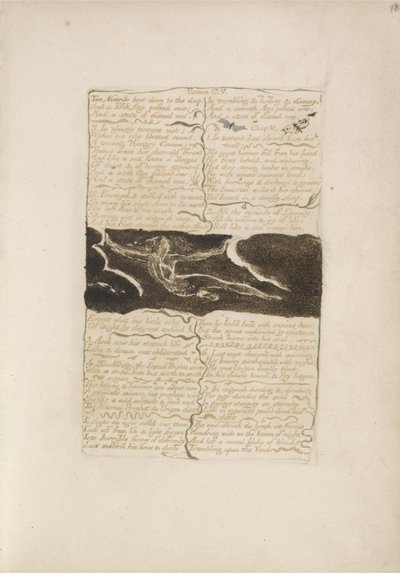 Two nostrils bent down to the deep..., plate 16 from The First Book of Urizen, 1794 by William Blake